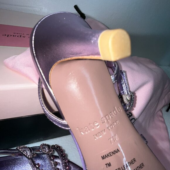 Kate Spade Makenna 7M Pink/Lavendar Strappy Sandals With Box & Dust Bag - Picture 13 of 16
